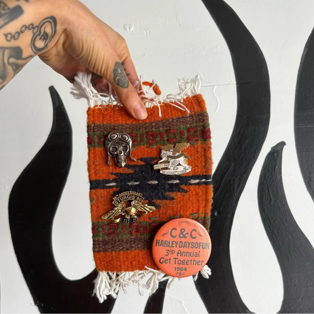 Vintage Harley-Davidson Pin Set - Black, Silver, Gold - Picture 4 of 5